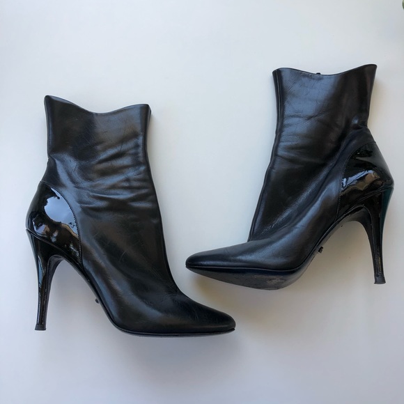 Jerome C. Rousseau VINTAGE Leather Stiletto Bootie - Picture 9 of 12